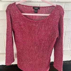 Peck & Peck PINK knit sweater size small